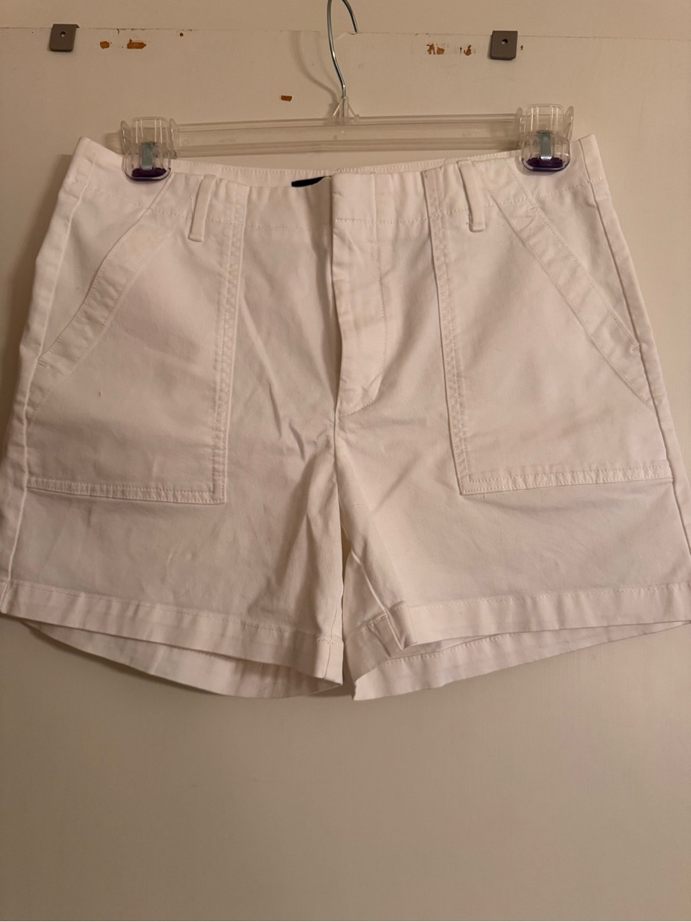 Banana Republic White Cotton Authentic Chino Shorts